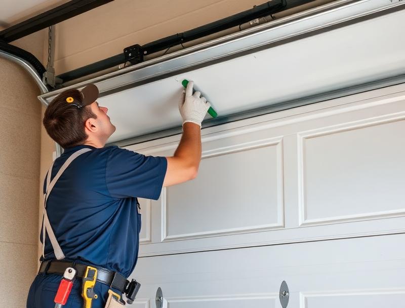 New Installation service - garage door professional at work in Roanoke Rapids