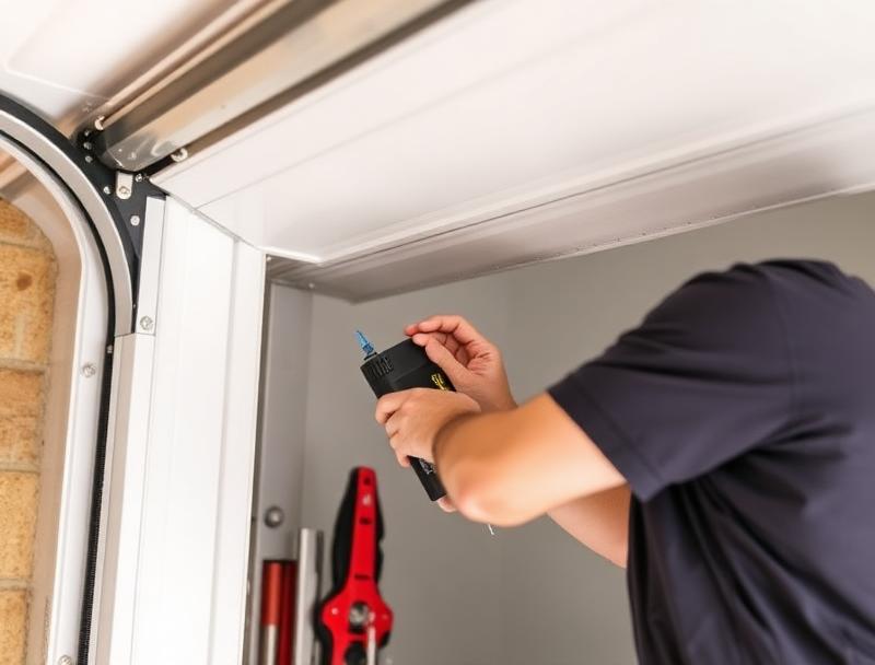 Maintenance service - garage door professional at work in Roanoke Rapids